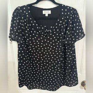Elle Polka Dot Blouse Short Sleeve
